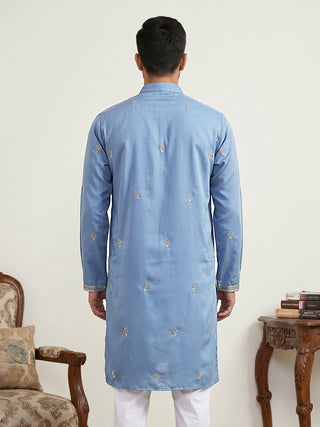 Men’s Traditional Thread Embroidered Kurta & Dupatta