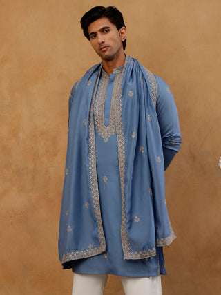 Men’s Festive Embroidered Kurta & Dupatta