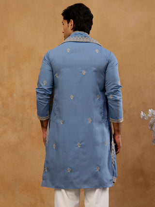Men’s Festive Embroidered Kurta & Dupatta