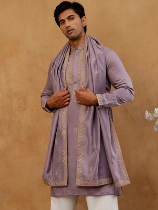 Men’s Festive Embroidered Kurta & Dupatta