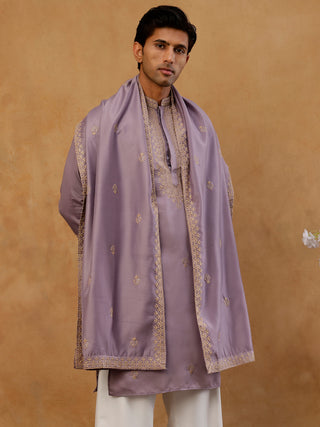 Men’s Festive Embroidered Kurta & Dupatta