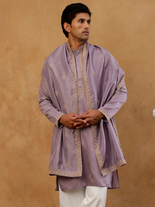 Men’s Festive Embroidered Kurta & Dupatta