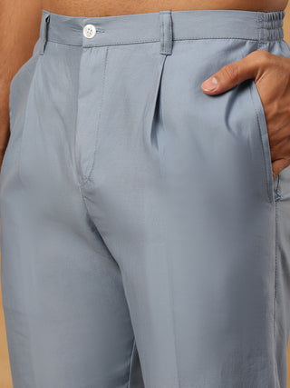 Silk Blend Embroidered Kurta Pyjama Waistcoat Set