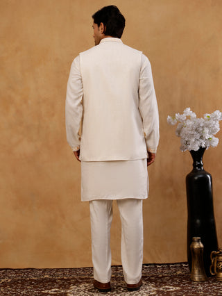 Cotton Kurta with Pyjama & Waistcoat