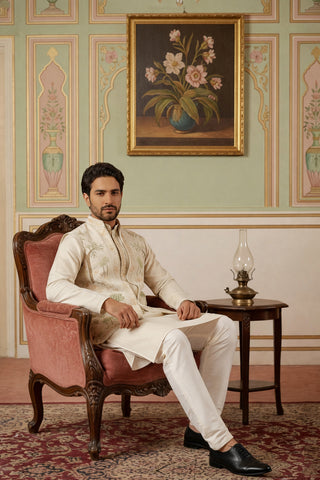 Cotton Kurta with Pyjama & Waistcoat