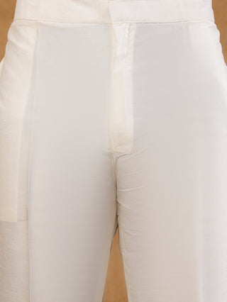 Silk Blend Embroidered Kurta Pyjama & Waistcoat Set