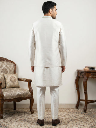 Ethnic Embroidered Waistcoat with Kurta Set