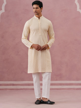 Viscose Rayon Traditional Embroidered Kurta Pyjama