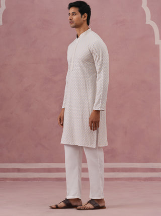Viscose Rayon Traditional Embroidered Kurta Pyjama