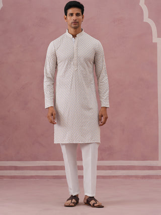 Viscose Rayon Traditional Embroidered Kurta Pyjama
