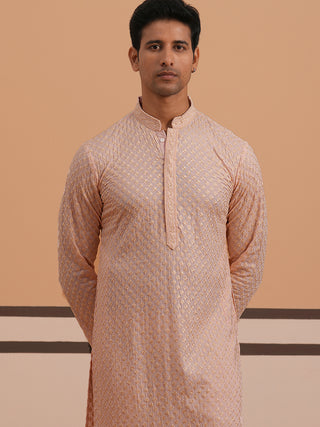 Viscose Rayon Traditional Embroidered Kurta Pyjama
