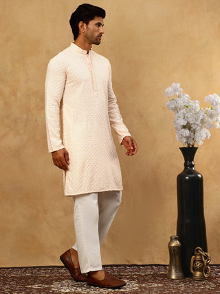 Viscose Rayon Traditional Embroidered Kurta Pyjama