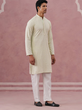 Viscose Rayon Traditional Embroidered Kurta Pyjama