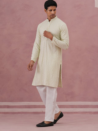 Viscose Rayon Traditional Embroidered Kurta Pyjama