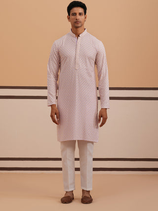Viscose Rayon Traditional Embroidered Kurta Pyjama