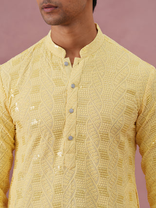 Sequin-Embellished Rayon Embroidered Kurta Pyjama