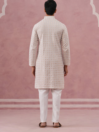Men’s Rayon Sequin Embroidered Kurta Pyjama
