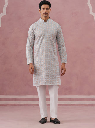 Men’s Rayon Sequin Embroidered Kurta Pyjama