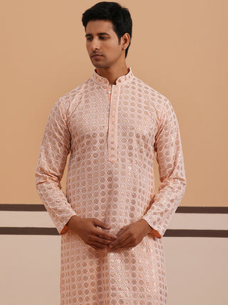 Men’s Rayon Sequin Embroidered Kurta Pyjama