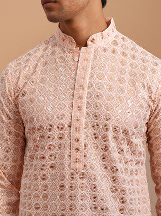 Men’s Rayon Sequin Embroidered Kurta Pyjama