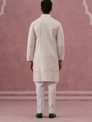 Men’s Rayon Sequin Embroidered Kurta Pyjama