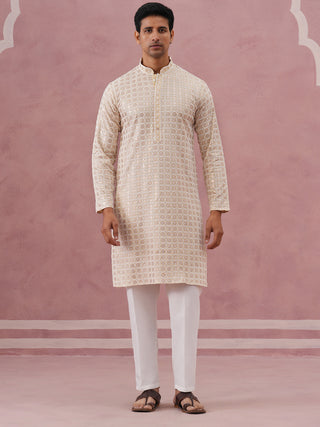 Men’s Rayon Sequin Embroidered Kurta Pyjama