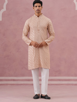 Rayon Embroidered Kurta Pyjama for Men
