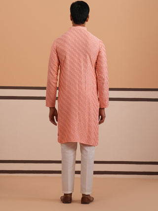 Rayon Embroidered Kurta Pyjama for Men