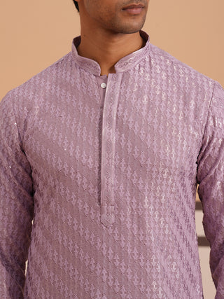 Rayon Embroidered Kurta Pyjama for Men