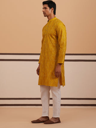 Silk Blend Embroidered & Sequinned Kurta Pyjama Set