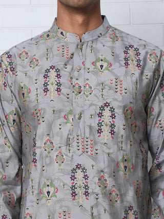 Traditional Foil Printed Kurta Pyjama for Men