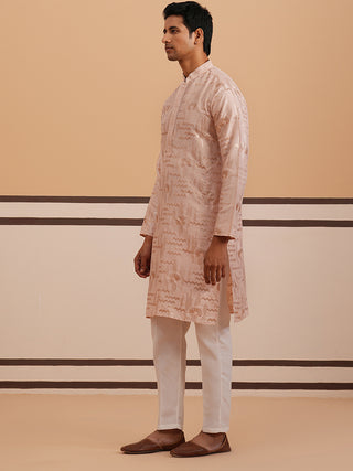 Premium Silk Blend Embroidered Kurta Pyjama