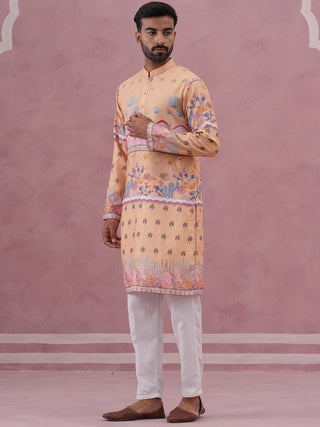 Men’s Cotton Blend Festive Printed Kurta Set