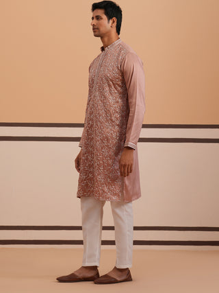 Heavy Floral Thread Work Kurta Set