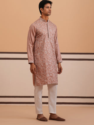 Heavy Floral Thread Work Kurta Set