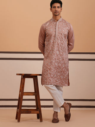 Heavy Floral Thread Work Kurta Set