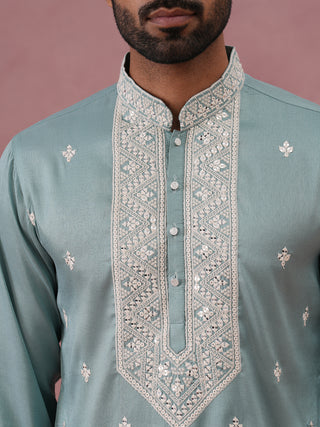 Men's Festive Cotton Blend Kurta Pyjama