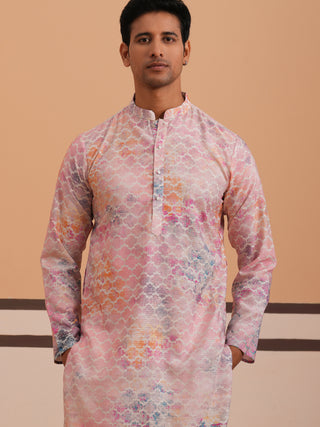 Abstract Printed & Embroidered Kurta Pyjama