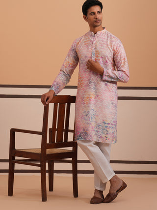 Abstract Printed & Embroidered Kurta Pyjama