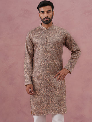 Men’s Thread Work & Printed Kurta Pyjama Set