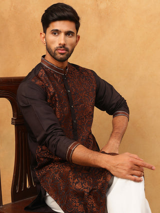 Men’s Silk Blend Embroidered Kurta Pyjama