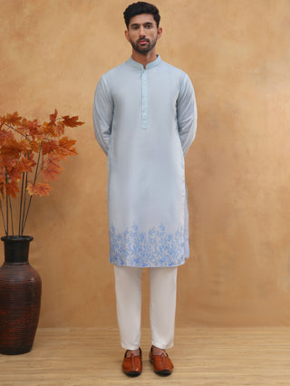 Men’s Cotton Blend Printed Kurta Pyjama