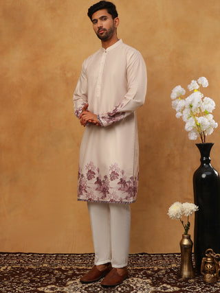 Men’s Cotton Blend Printed Kurta Pyjama