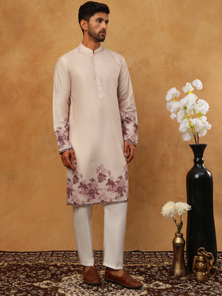 Men’s Cotton Blend Printed Kurta Pyjama