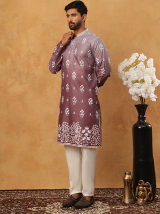 Printed Cotton Blend Kurta Pyjama Set