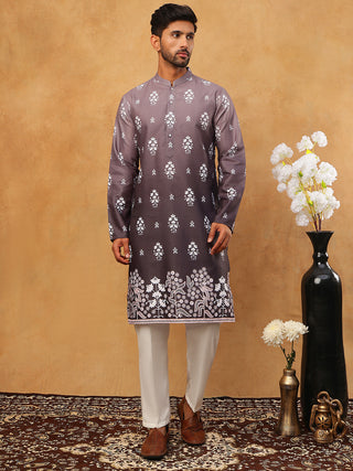 Printed Cotton Blend Kurta Pyjama Set