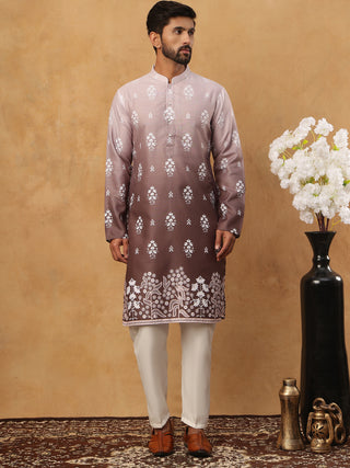 Printed Cotton Blend Kurta Pyjama Set