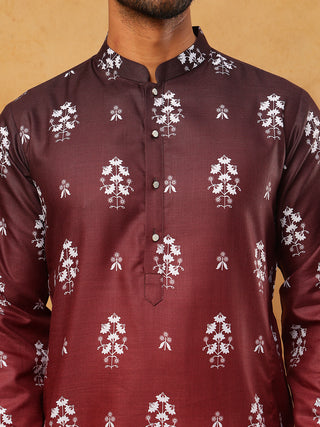Printed Cotton Blend Kurta Pyjama Set