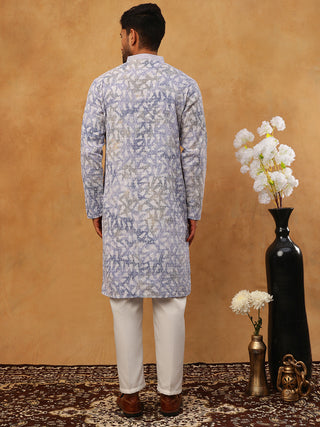 Printed & Embroidered Kurta Pyjama Set