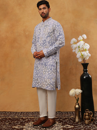 Printed & Embroidered Kurta Pyjama Set